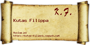 Kutas Filippa névjegykártya